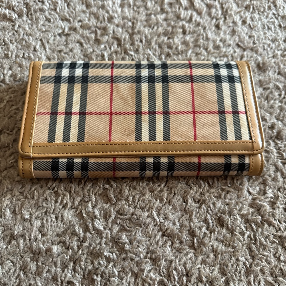 Plaid Tan Wallet